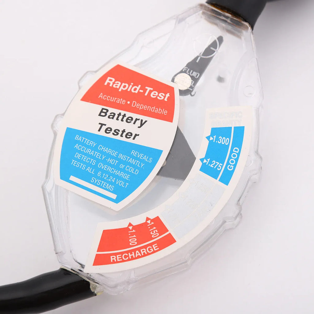 Lead acid battery hydrometer with suction mechanism for electrolyte testing