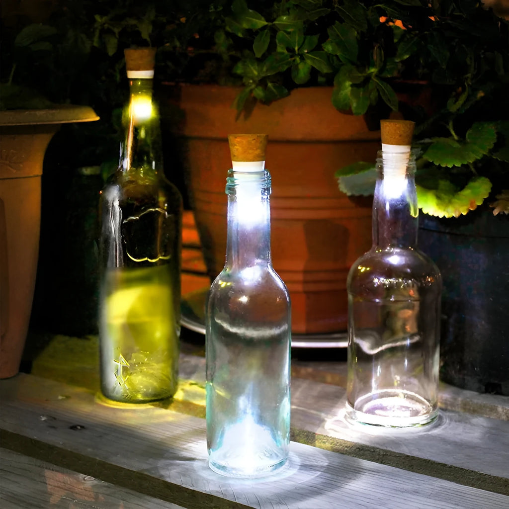 LED rechargeable luminous bottle cap cork light with plastic shell