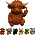 Resin animal middle finger doll collectible figurine in chosen animal style