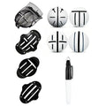 Golf putting alignment tool set with plastic scribers and drawing pens for putting practice