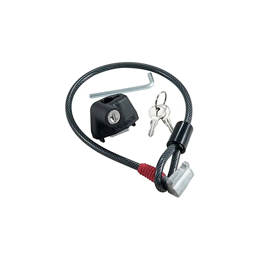 Roof platform steel cable lock with plastic sheathing in 1200mm and 600mm lengths for outdoor equipment security