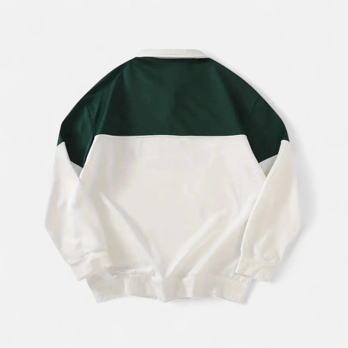 3D digital print stand collar pullover sweater in autumn winter colours long sleeve polyester fibre
