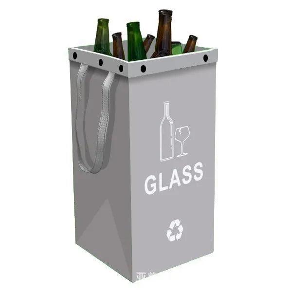 40L waterproof waste sorting bin in blue colour with clean bag style design