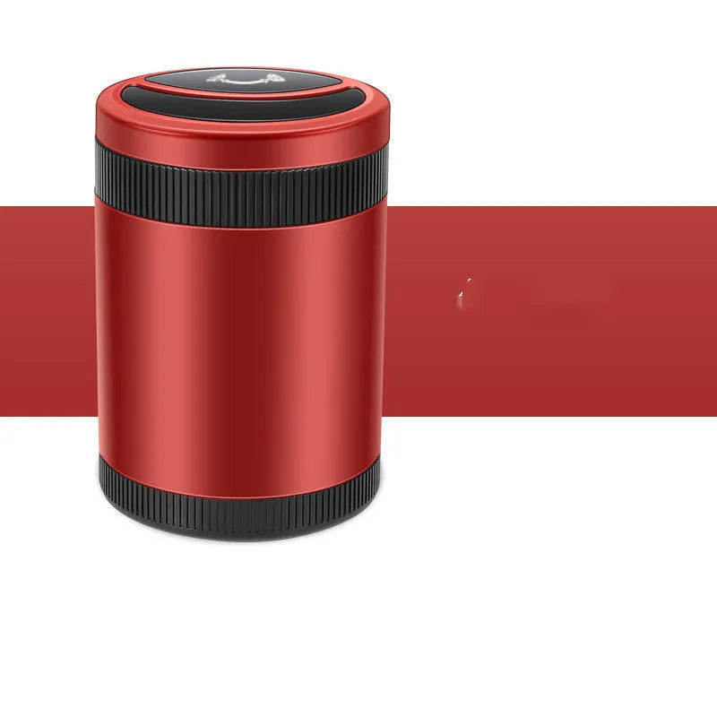 Automatic vehicle ashtray with USB power in black, blue, grey or red colours