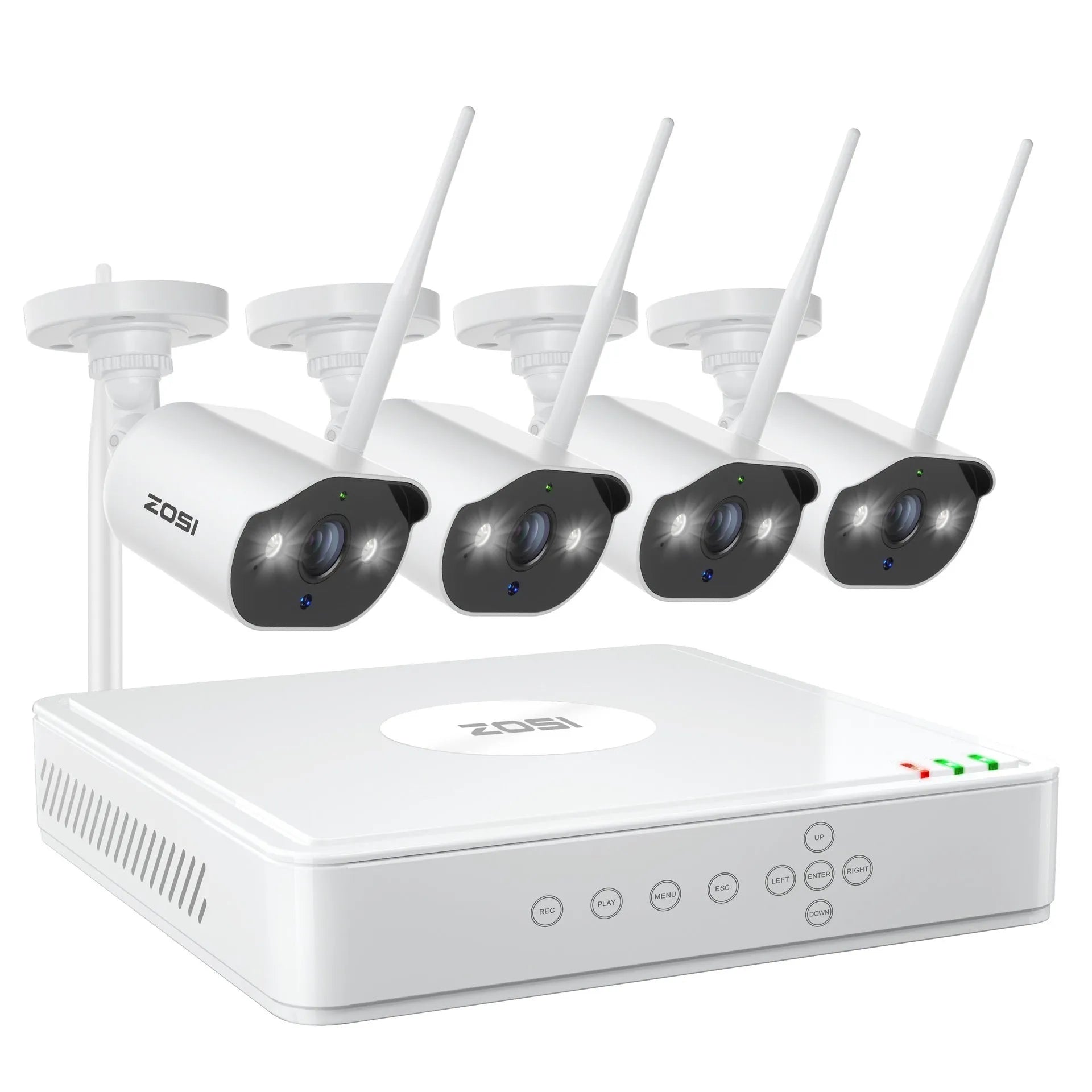 ZOSI Zhou Shi POE security camera and network video recorder system kit box