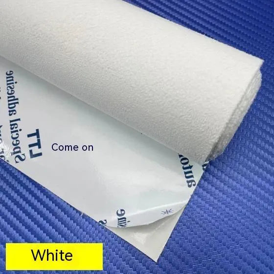 Self-adhesive elastic suede sheet in multiple colours for car interior decoration and furniture modification