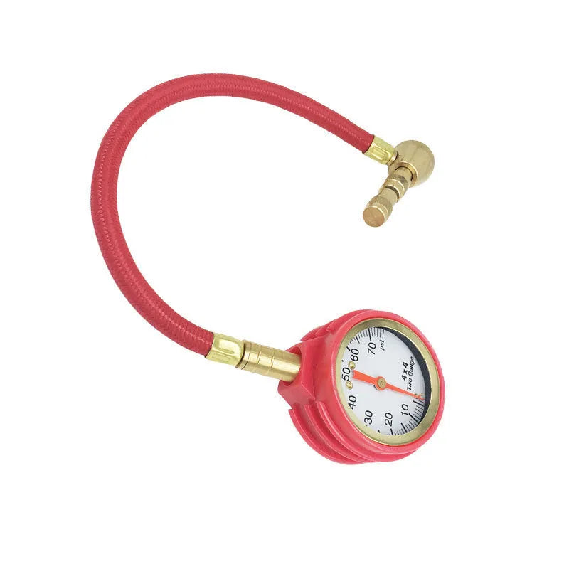 Mechanical tyre pressure gauge with deflation valve for off-road vehicles and trucks