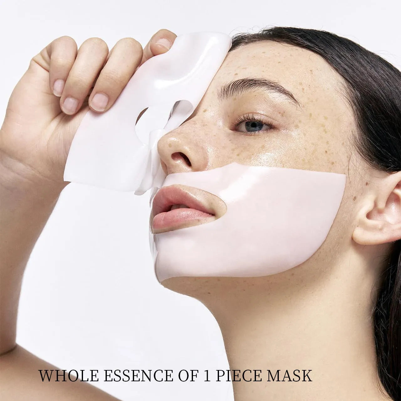 Collagen patch mask set containing four pieces for moisturising treatment of multiple skin types
