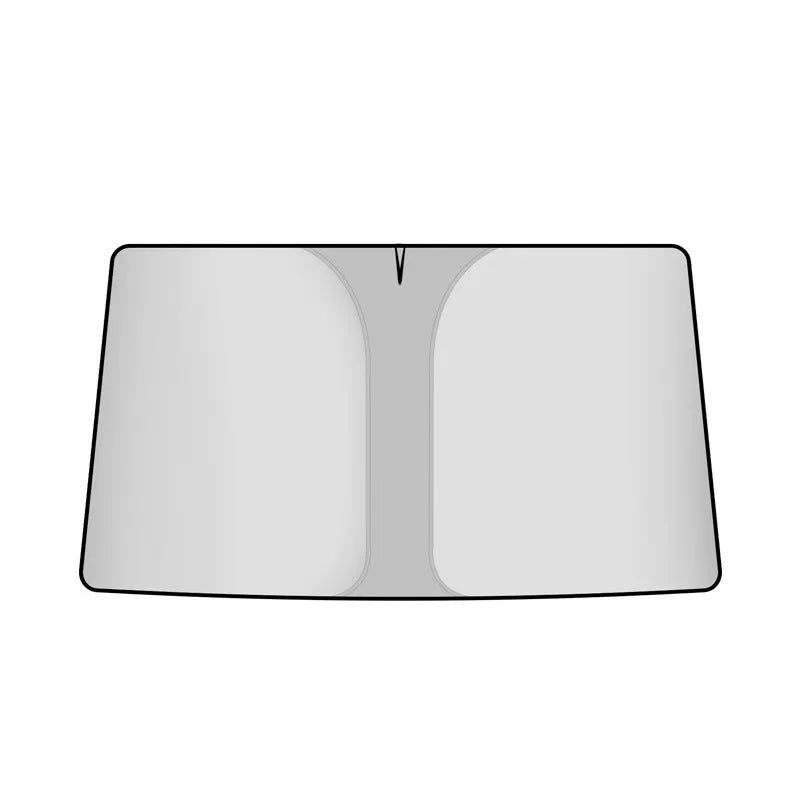 Double ring front shield car sun shade with NC fabric and titanium silver glue coating