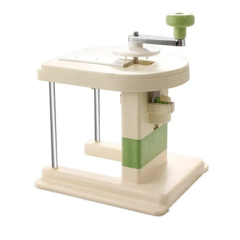 Beige stainless steel vegetable slicer chopper tool for potatoes and kitchen use