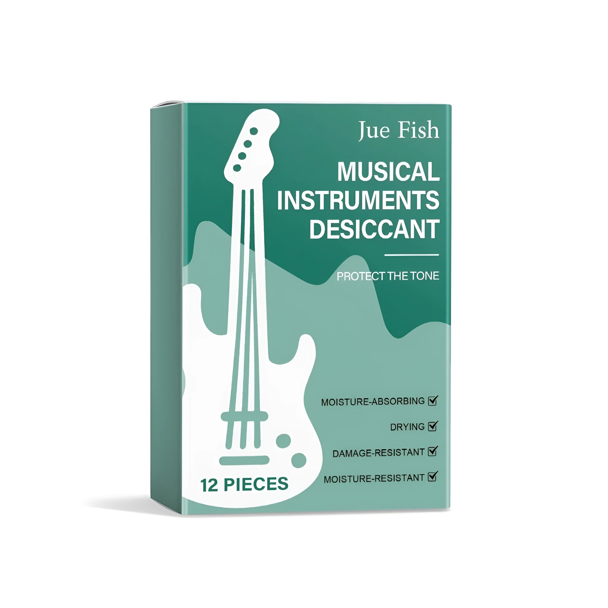 A single unit musical instrument desiccant pack for controlling humidity in guitar and piano cases.