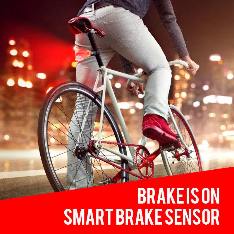 Smart brake sensing USB charging taillight with aluminium alloy shell and compact dimensions