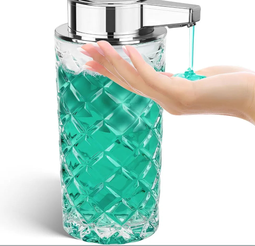 Automatic sensing soap dispenser with PET plastic shell and silver plating finish