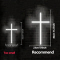 Neon cross glowing ambience light USB 5V powered modern simplicity word style 23cm or 40cm variants