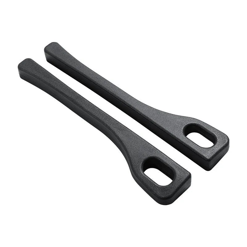 A pair of flexible polyurethane car seat gap strips in a choice of black, brown, red, or beige colours.