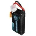 RC lithium battery showing 7.4V 1200mAh specifications with 15mm x 36mm x 70mm dimensions