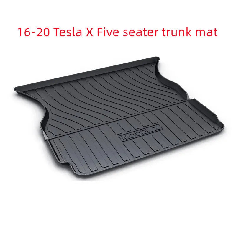 Custom rubber and TPE floor mats for Tesla Model 3, Y, X, and S cars