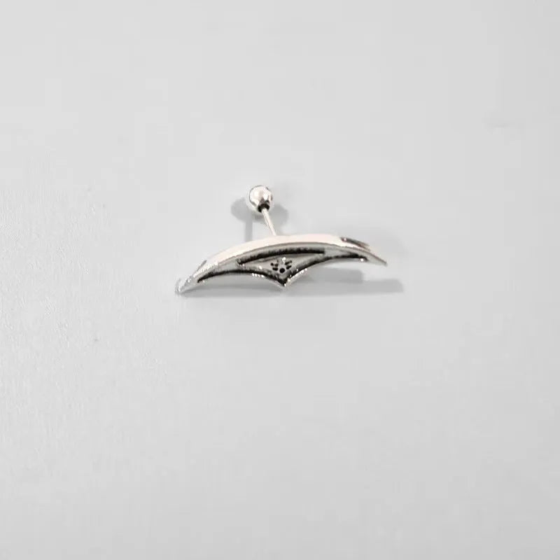 Spider web geometric mesh stud earrings in gold and silver electroplated metal for Halloween