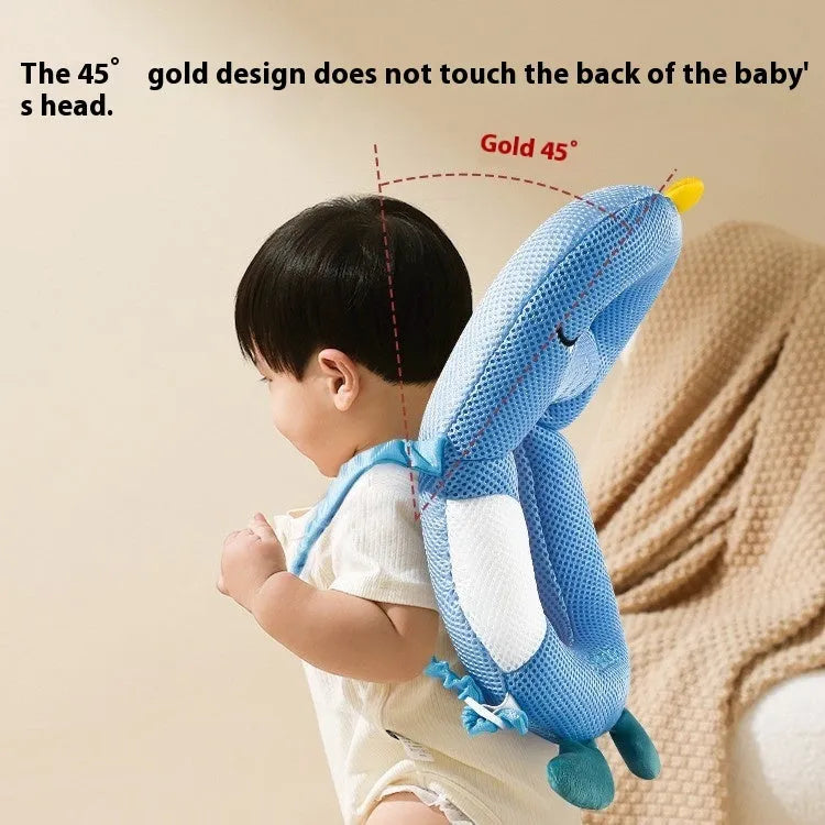 Baby anti-collision pillow with cartoon animal design for toddler fall protection