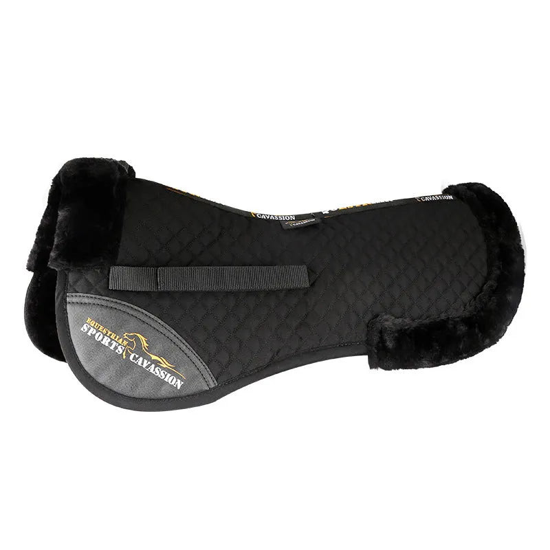 Wool riding shock absorption pad for waist protection in equestrian and cycling sports