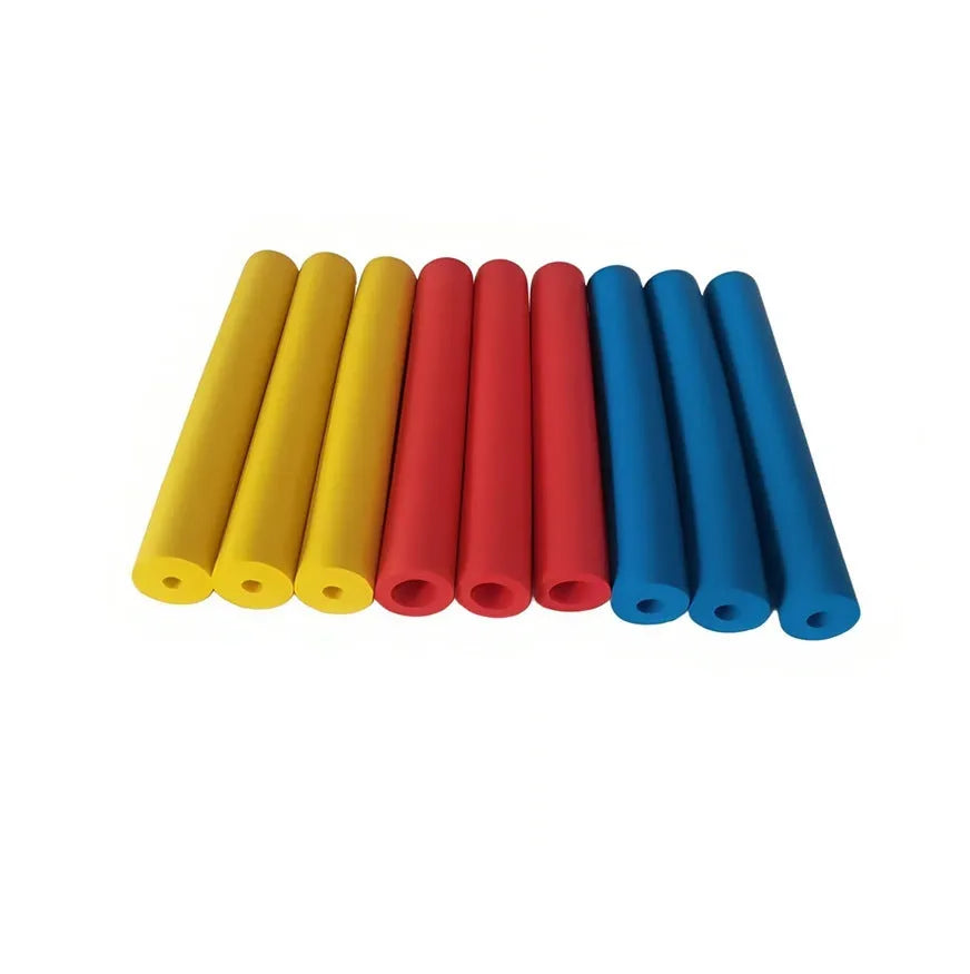 Rubber auxiliary grip hose for tableware handles, showing 10mm and 18mm inner diameter options.