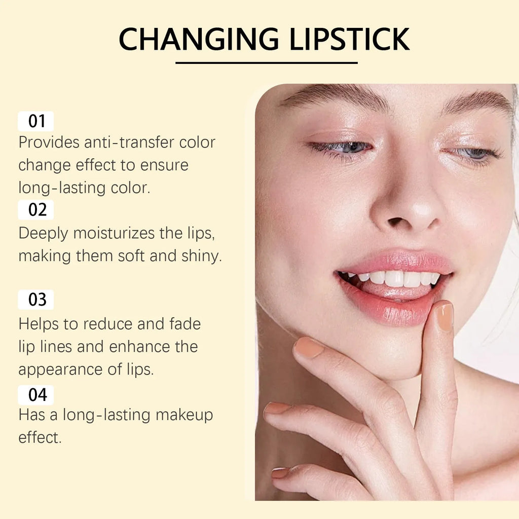 Gold Foil Discoloration Nourishing Lipstick in a 2.6cm compact case, 3.5g net content.