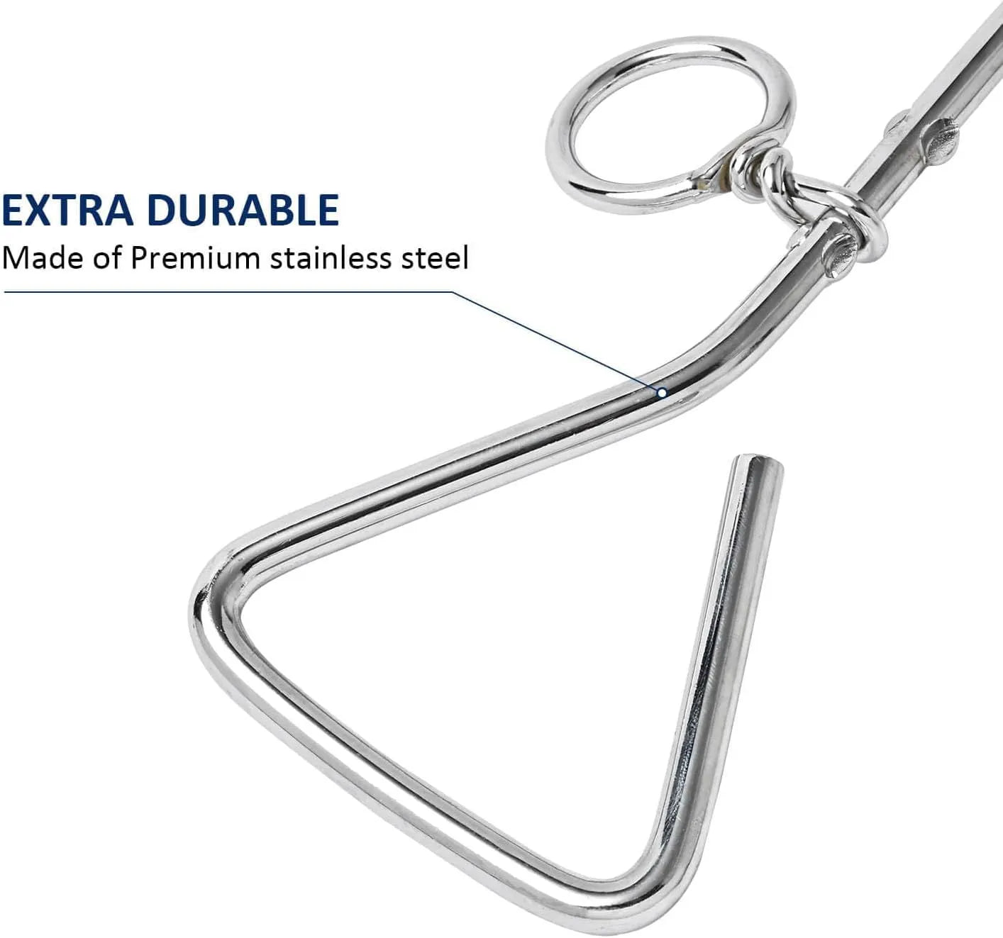 Heavy duty silver spiral dog tie out stake anchor for secure outdoor tethering