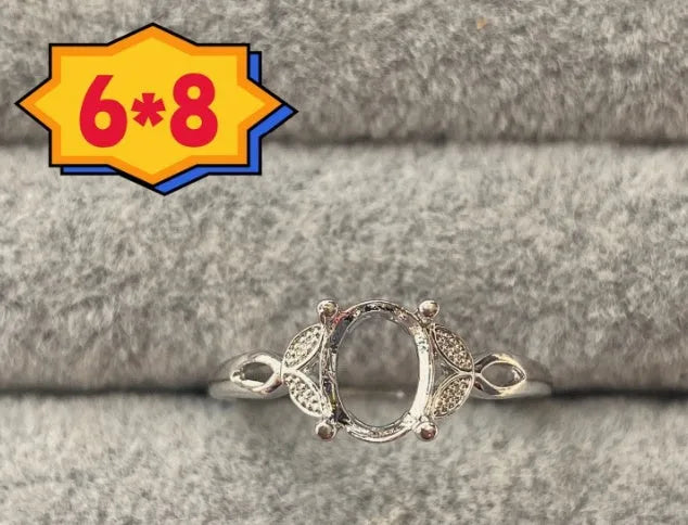 Oval denier ring with electroplated copper, 6x8 mm stone, and five-pointed star design