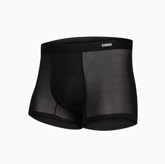 Men's lightweight seamless fitness shorts in black, blue, green, or silver on a size chart