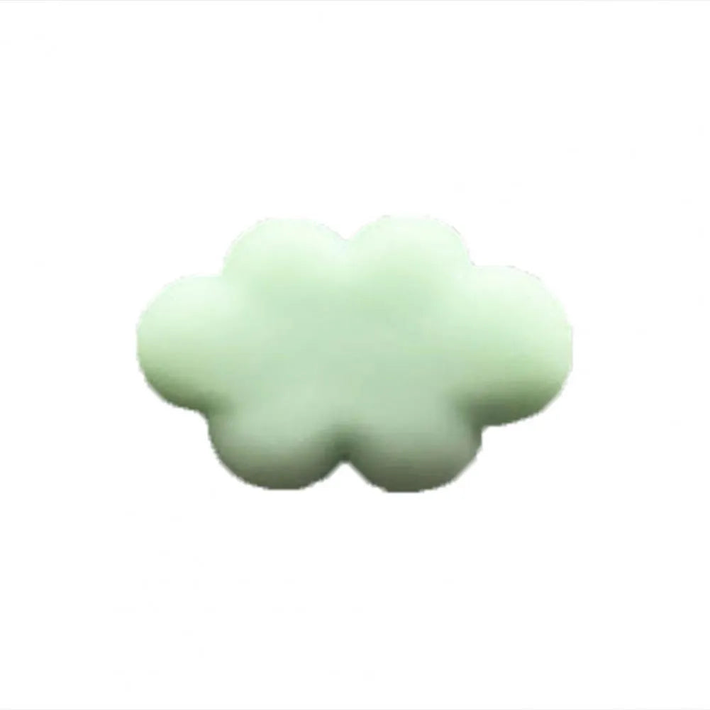 Resin car air vent fragrance clip in cartoon design, 17mm by 27mm, shown in one of six colours.