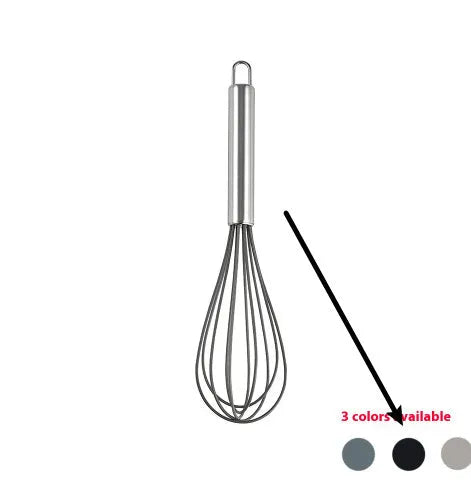 12-piece silicone kitchen utensil set with rotating storage bucket in black, dark gray or khaki
