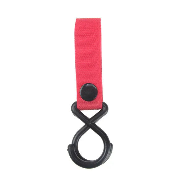 A nylon luggage Velcro hook in one of 18 available colours, shown in independent OPP packaging.