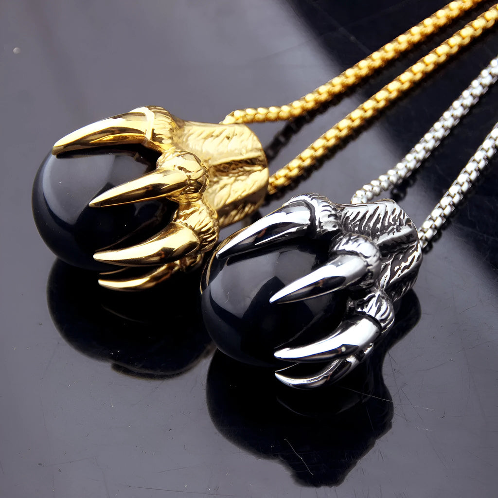 Men's stainless steel pendant necklace 65g animal zodiac casting gold finish
