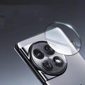 Tempered glass lens protector with black ring for OnePlus 12, Find N3, and OnePlus 11 phones.