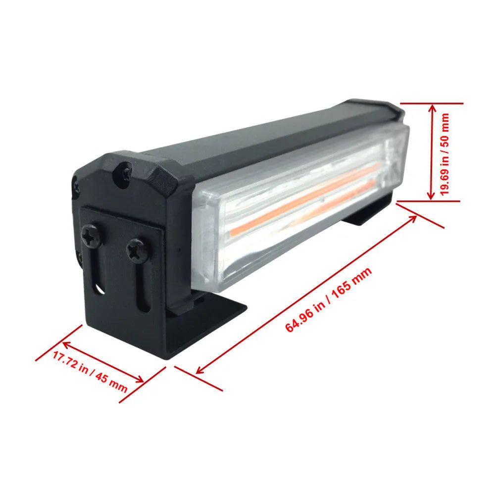 Yellow vehicle strobe warning light with COB LED and aluminium alloy housing