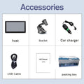 7-inch portable car GPS navigation device with touchscreen and mounting bracket