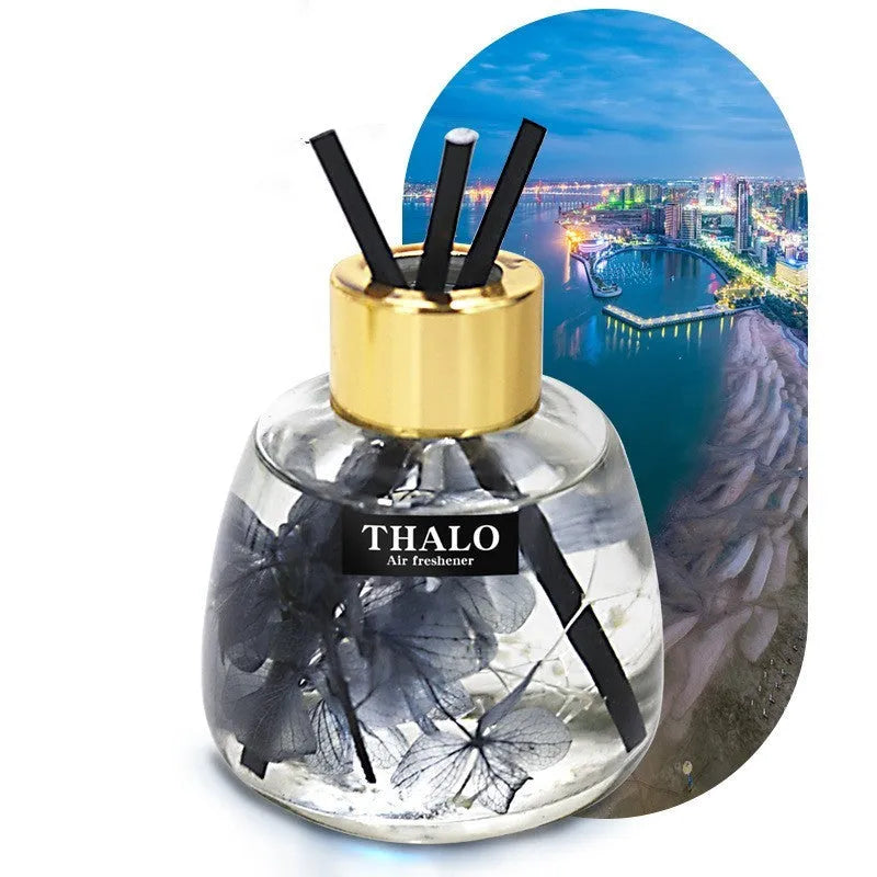 Glass car perfume ornament in creative bottle shape for loose incense automotive decoration