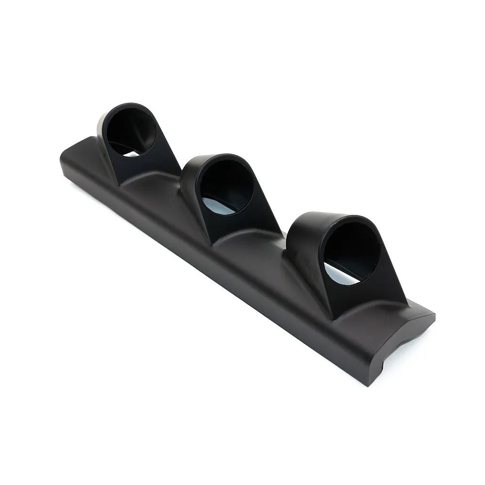 Black car instrument mounting frame with three holes for right-hand drive vehicle gauge installation