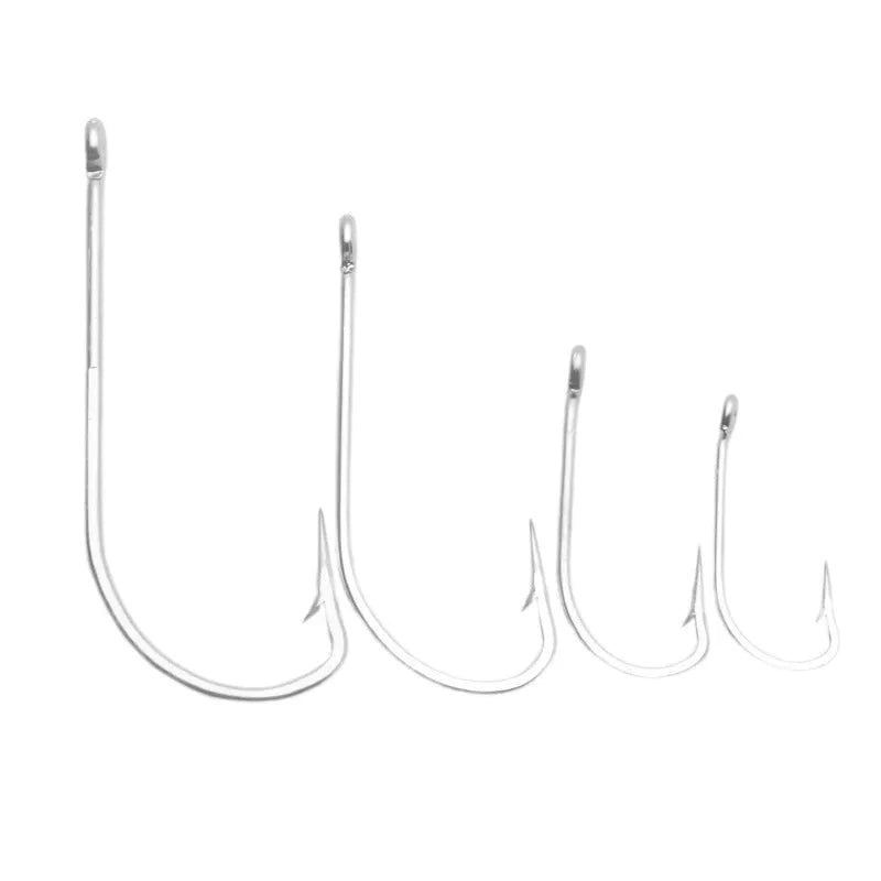 Stainless steel alloy sea fishing hooks in multiple styles for ocean boat fishing