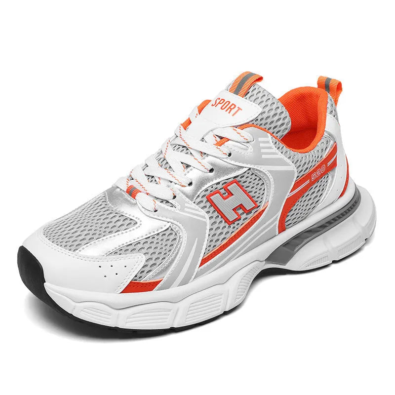 Men's solid colour mesh running shoes with plastic sole in sizes 39-45