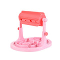 Interactive pet puzzle slow feeder bowl with adjustable height in blue green pink colours