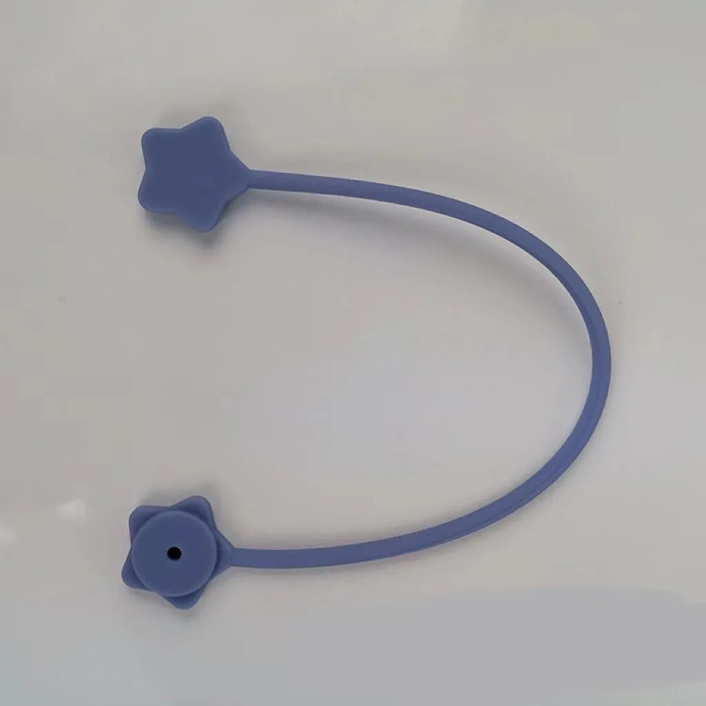Silicone cable winder with magnet in assorted colours on a white background