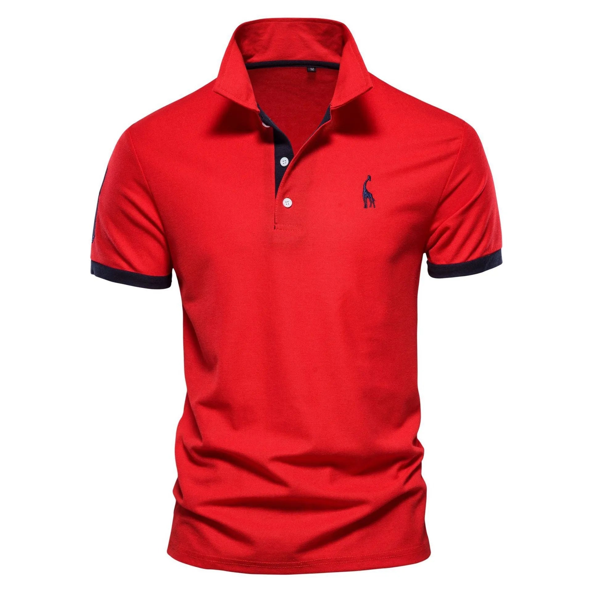 Men's slim fit T-shirt with embroidered deer design in multiple colour options