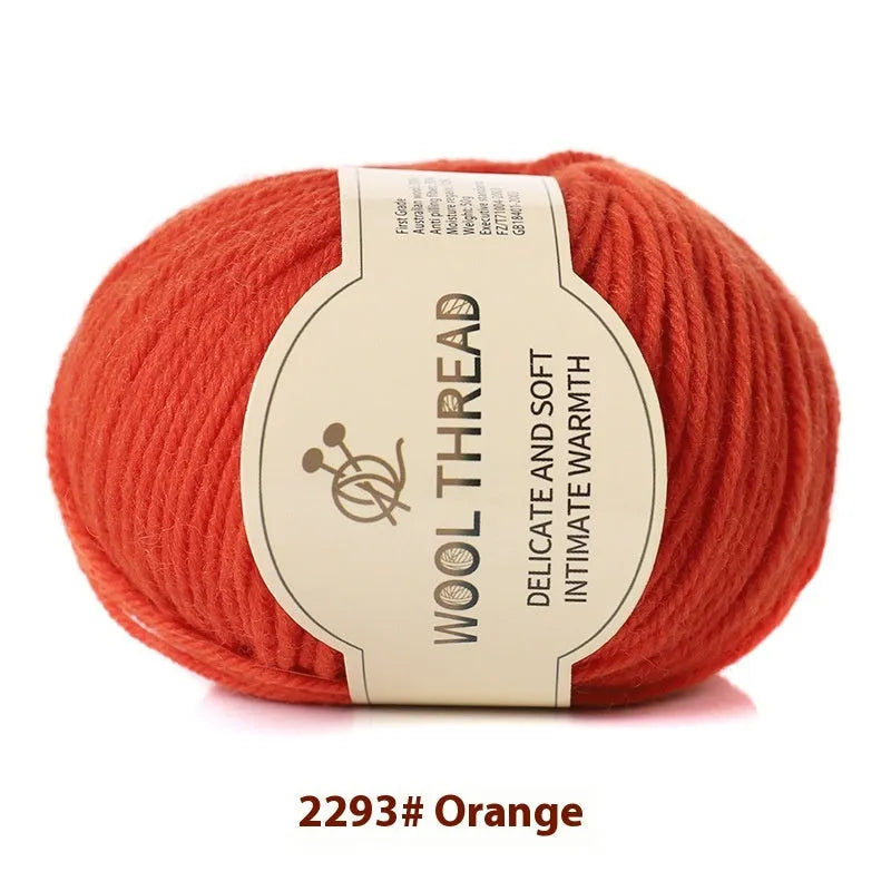 Roll of hand knitting wool yarn for baby garments in various colour options