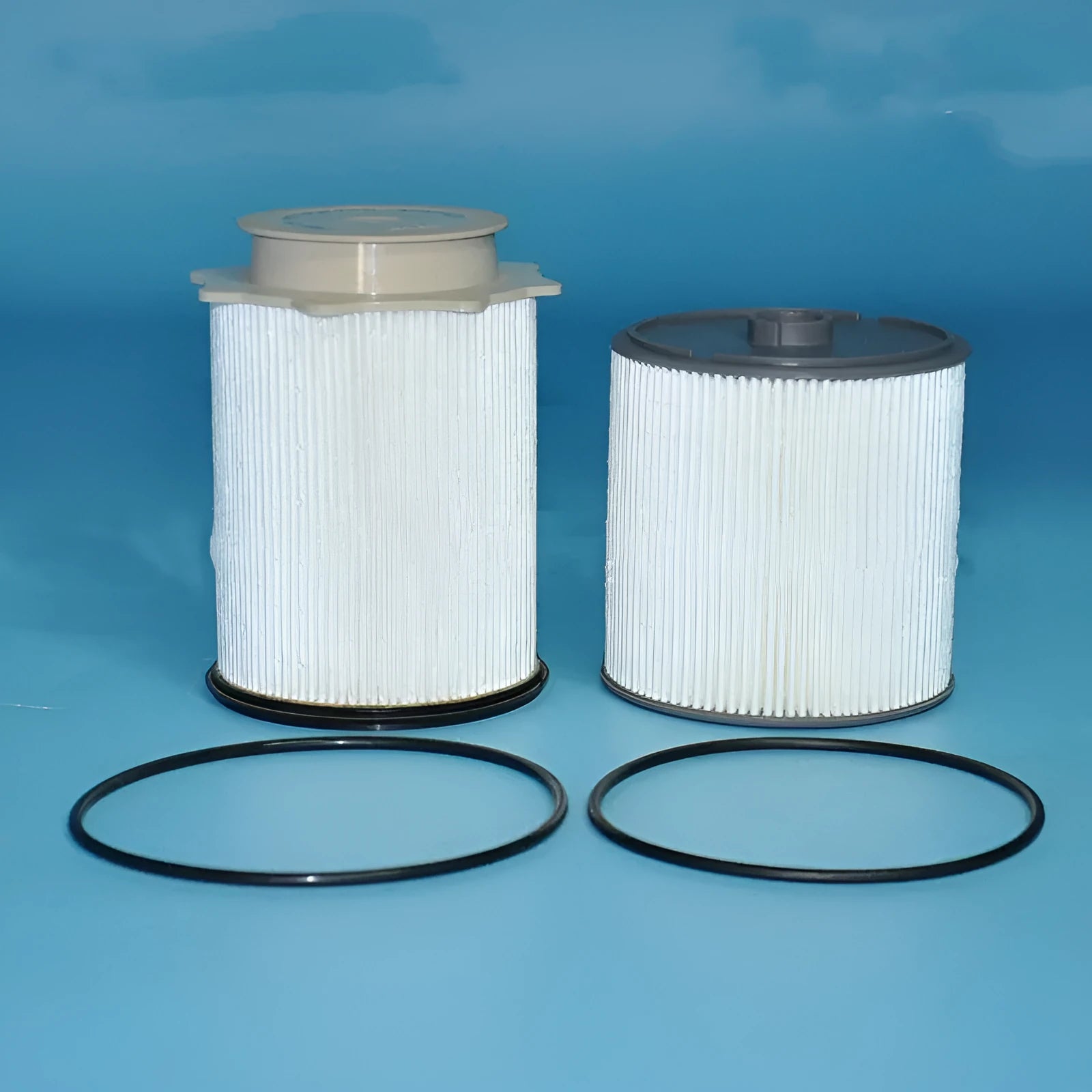 White RAM 1500-5500 fuel filter kit showing diesel filter element with nitrile rubber sealing