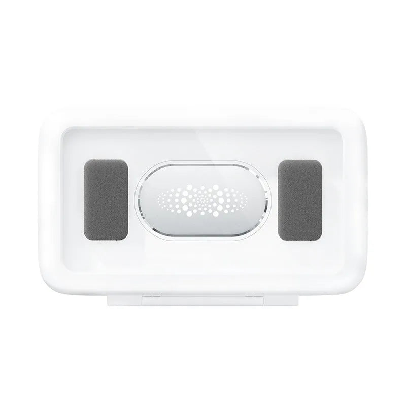 Waterproof shower phone box with sensitive touch screen and anti-fog window in black plastic