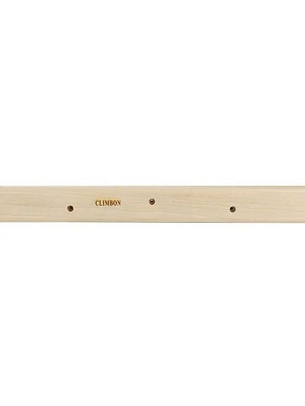 Three solid wooden fingerboards of different lengths for grip and climbing strength training.