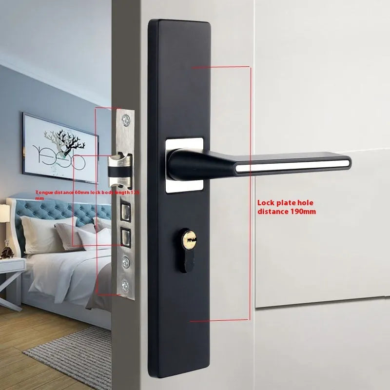 Aluminium alloy split magnetic door lock handle for timber doors