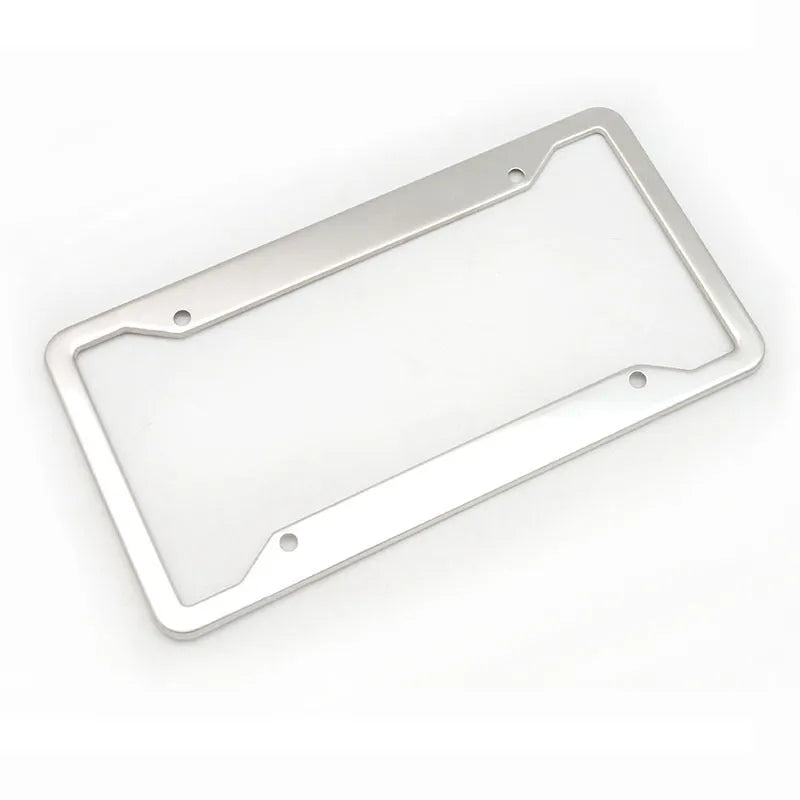 Stainless steel aluminium alloy licence plate frame in four colour options.