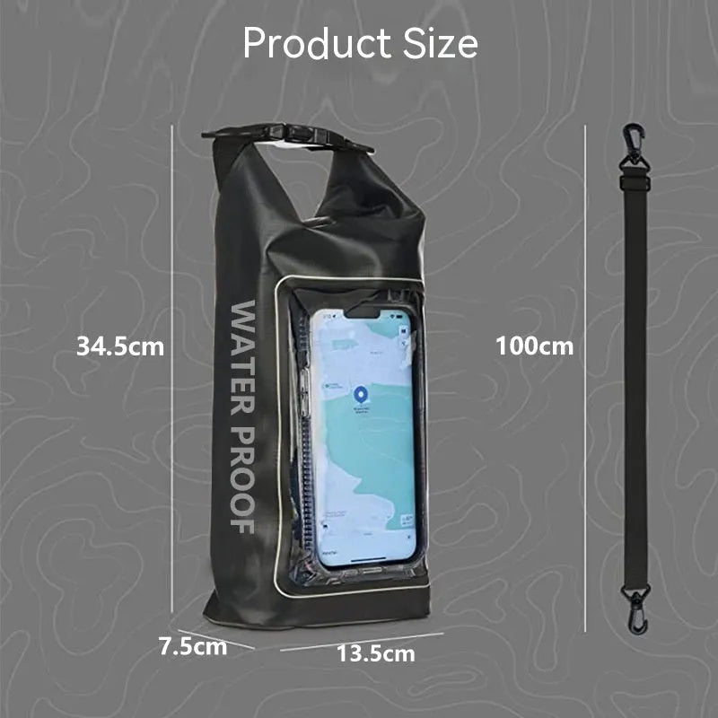 2L crossbody waterproof PVC bag for mobile phones in multiple colour options